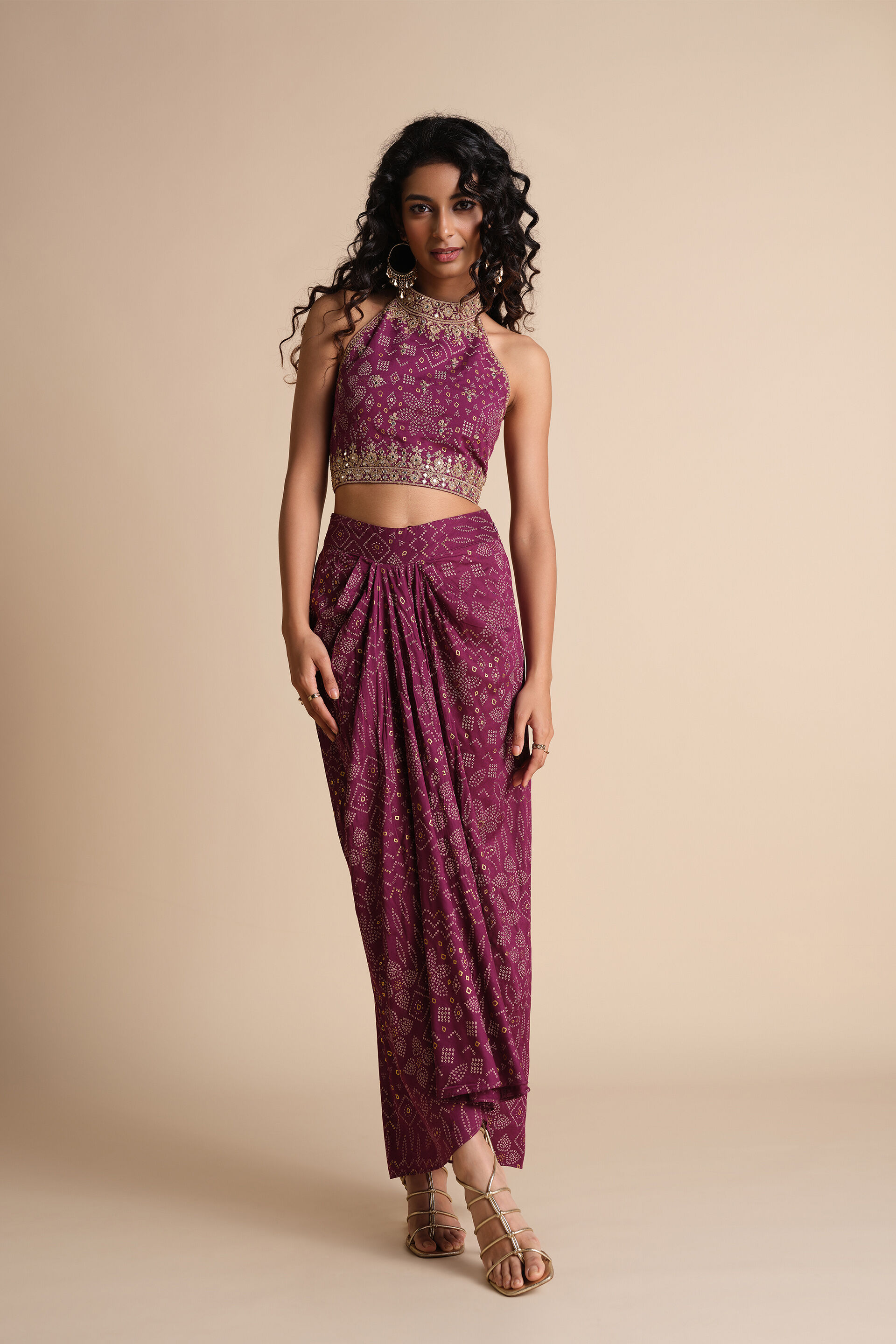 Udta Gulab Co-ord Set, Purple, image 2